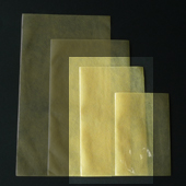 カラー不織布・平袋（片面透明タイプ）Mサイズ／イエロー
