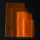カラー不織布・平袋（片面透明タイプ）Mサイズ／オレンジ