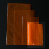 カラー不織布・平袋（片面透明タイプ）Sサイズ／オレンジ