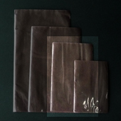 カラー不織布・平袋（片面透明タイプ）Mサイズ／ダークブラウン