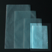 カラー不織布・平袋（片面透明タイプ）Sサイズ／パステルブルー