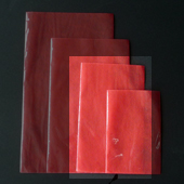 カラー不織布・平袋（片面透明タイプ）Mサイズ／レッド