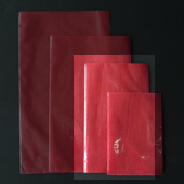 カラー不織布・平袋（片面透明タイプ）Mサイズ／ローズレッド