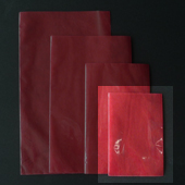カラー不織布・平袋（片面透明タイプ）Sサイズ／ローズレッド