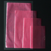 カラー不織布・平袋（片面透明タイプ）LLサイズ／ローズピンク