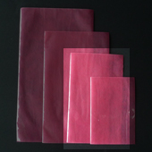 カラー不織布・平袋（片面透明タイプ）Mサイズ／ローズピンク