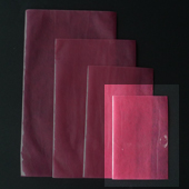 カラー不織布・平袋（片面透明タイプ）Sサイズ／ローズピンク