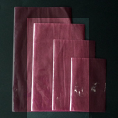 カラー不織布・平袋（片面透明タイプ）Lサイズ／ボルドー